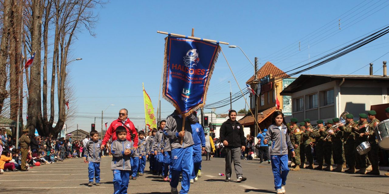 Halcones de LP desfilan en Lautaro