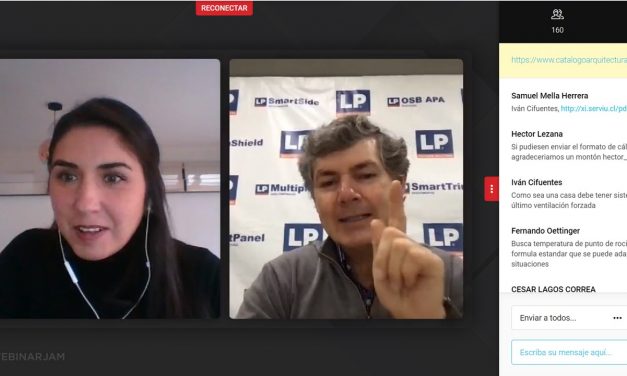 Webinars de sucesso no Chile com catálogo de arquitetura